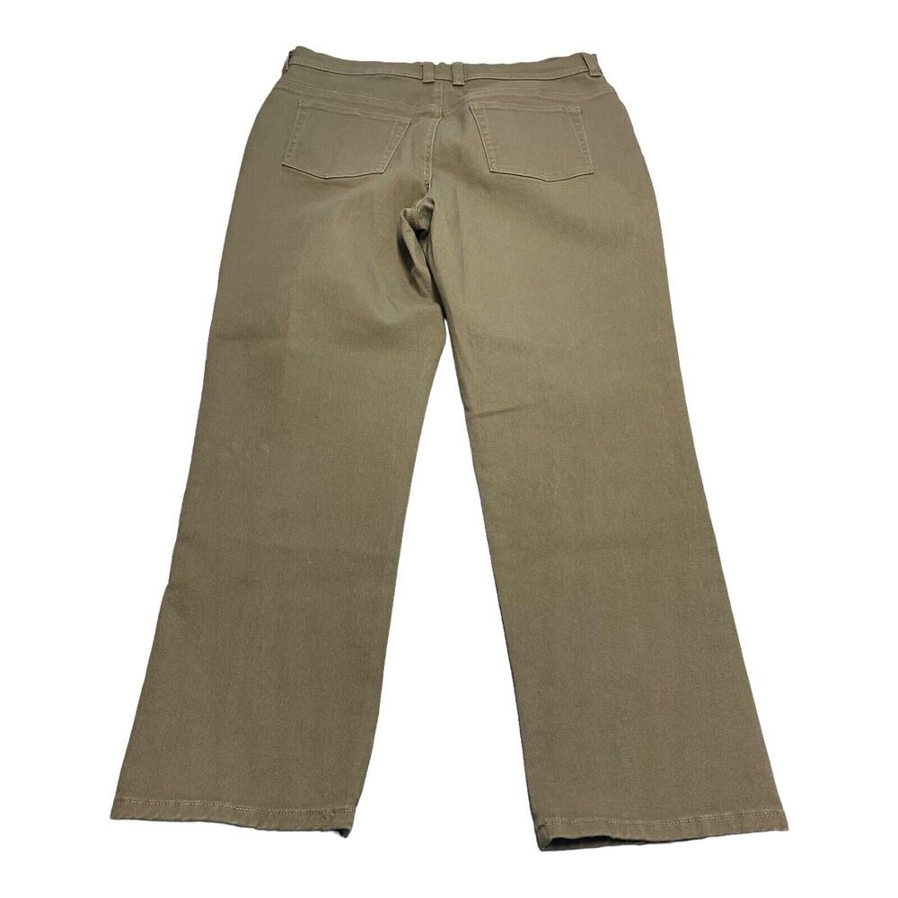 Gloria Vanderbilt Amanda Jeans Women's 14 Beige 5-Pockets High-Rise Straight Leg - Picture 2 of 8